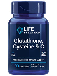Thumbnail for Life Extension Glutathione, Cysteine & C, 500 mg of Vitamin C, Powerful antioxidant Supplement to Support Liver Health, Gluten-Free, Non-GMO, 100 Capsules
