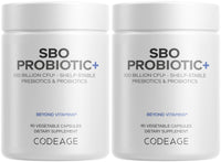Thumbnail for Codeage SBO Probiotics, 100 Billion CFUs Per Serving, Multi Strain Soil Based Organisms Blend and Organic Fermented Botanical Blend, Shelf-Stable - 2 Pack