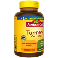 Thumbnail for Nature Made Turmeric Curcumin 500 mg, Turmeric Curcumin Supplement for Antioxidant Support, Herbal Supplements, 120 Capsules, 120 Day Supply