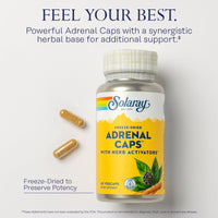 Thumbnail for SOLARAY Adrenal Caps, Freeze-Dried - Wellness Support Adrenal Cocktail with Herb Activators Eleuthero, Gotu Kola, Licorice and Clove - Lab Verified, 60-Day Guarantee - 30 Servings, 60 VegCaps