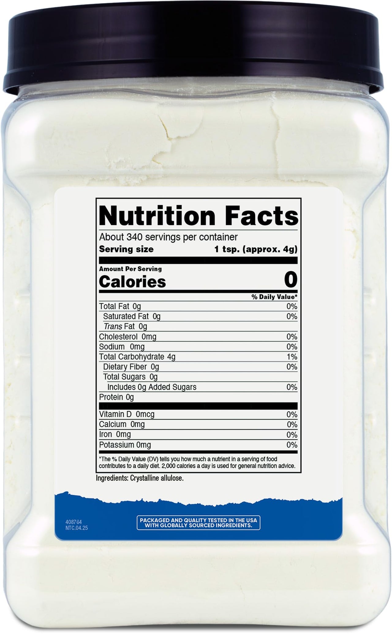 Nutricost Allulose Sweetener (3 LB) - 0 Calorie, Low Carb, KETO, Natural Sugar Alternative, Crystalline Powder
