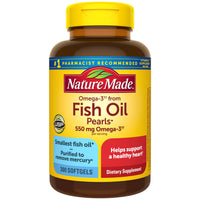 Thumbnail for Nature Made Omega 3 Fish Oil Supplements, 550mg Per Serving, Fish Oil Omega 3 Supplements as Ethyl Esters for Healthy Heart Support, 300 Softgels, 100 Day Supply