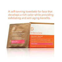 Thumbnail for Dr Dennis Gross Alpha Beta Glow Pad Self Tanner, Intense Glow for Face: for Dull Skin Lacking Radiance & Glow, (20 Towelettes)
