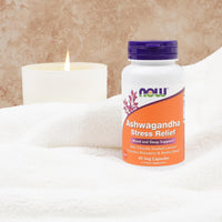 Thumbnail for Now Supplements, Ashwagandha Stress Relief, Mood and Sleep Support*, with Clinically Studied Lactium®, Promotes Relaxation & Restful Sleep*, 60 Veg Capsules