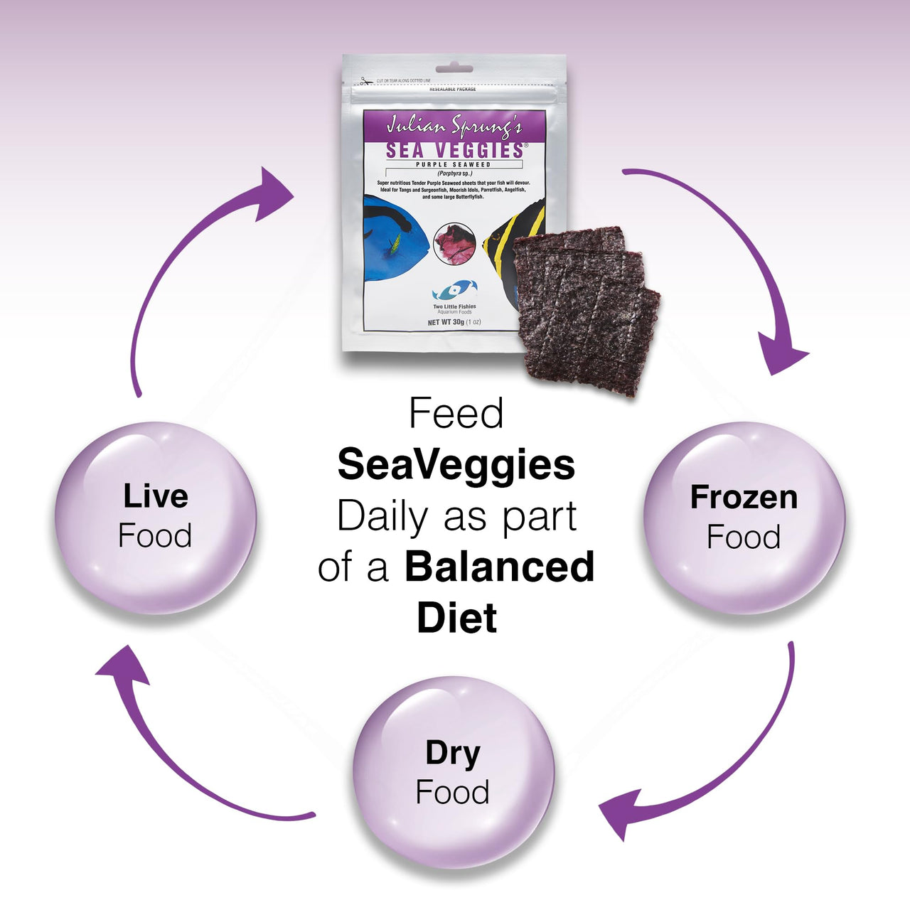 Two Little Fishies ATLSVPS4 Sea Veg-Purple Seaweed, 1-Ounce Pouch