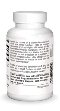 Thumbnail for Source Naturals Inositol & Choline 800 mg Supports Healthy Nerve Function - 100 Tablets