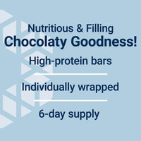 Thumbnail for Life Extension Wellness Bar (Chocolate Brownie), 12 g of protein, 8 g of fiber, chocolate brownie flavor, 100% cacao chips, protein-rich, on-the-go snack, only 1 g of sugar, 6 bars