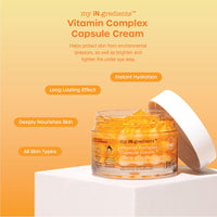Thumbnail for masque BAR My Ingredients Vitamin C Capsule Face Moisturizer, 3d Capsule Cream with Shea Butter, Niacinamide, Boba Vitamin C cream, Capsules for wrinkles, Korean Skin Care, 50ml