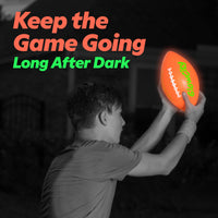 Thumbnail for GlowCity Glow in The Dark Football - Light Up LED Ball - Perfect for Evening Play, Camping, and Beach Fun