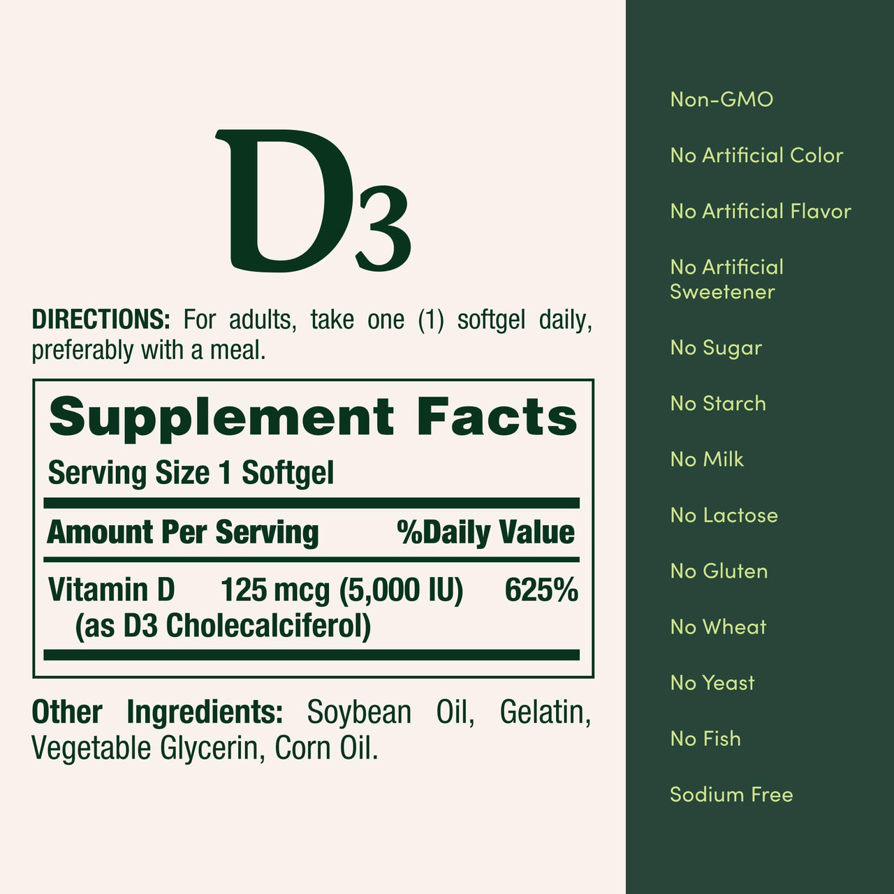 Nature's Bounty Vitamin D, Supports Immune Health & Bone Health, 2000IU Vitamin D3, 150 Softgels