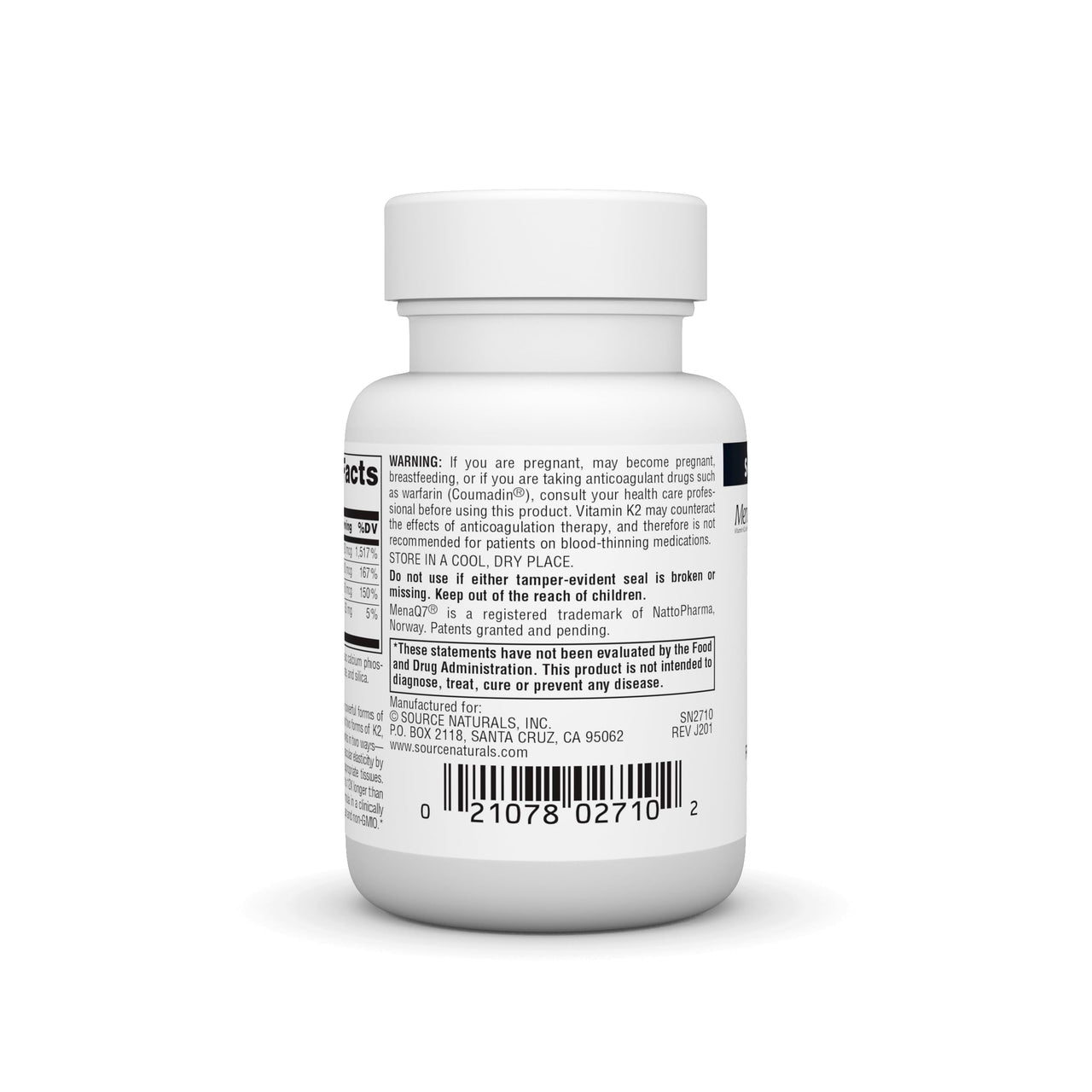 Source Naturals Vitamin K2 Advantage, for Bone and Heart Health*, 2200 mcg - 60 Tablets