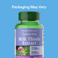 Thumbnail for Puritan's Pride Milk Thistle Silymarin 4:1 Concentration Extract 250 mg (1000 mg Equivalent), Dietary Supplement for Traditional Liver Support, 6 Month Supply, 180 Count