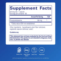 Thumbnail for Pure Encapsulations PS 100 | Phosphatidylserine Amino Acid Supplement for Brain and Memory* | 60 Capsules