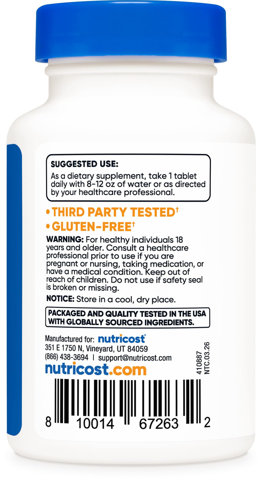 Nutricost Iodine (Natural Iodine from Sea Kelp) 325mcg, 240 Tablets - Non-GMO, Gluten Free