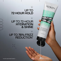 Thumbnail for Redken Sculpting Curl Gel - 72-Hour Strong Hold, Crunch-Free & Flake-Free, Helps Tame Frizz