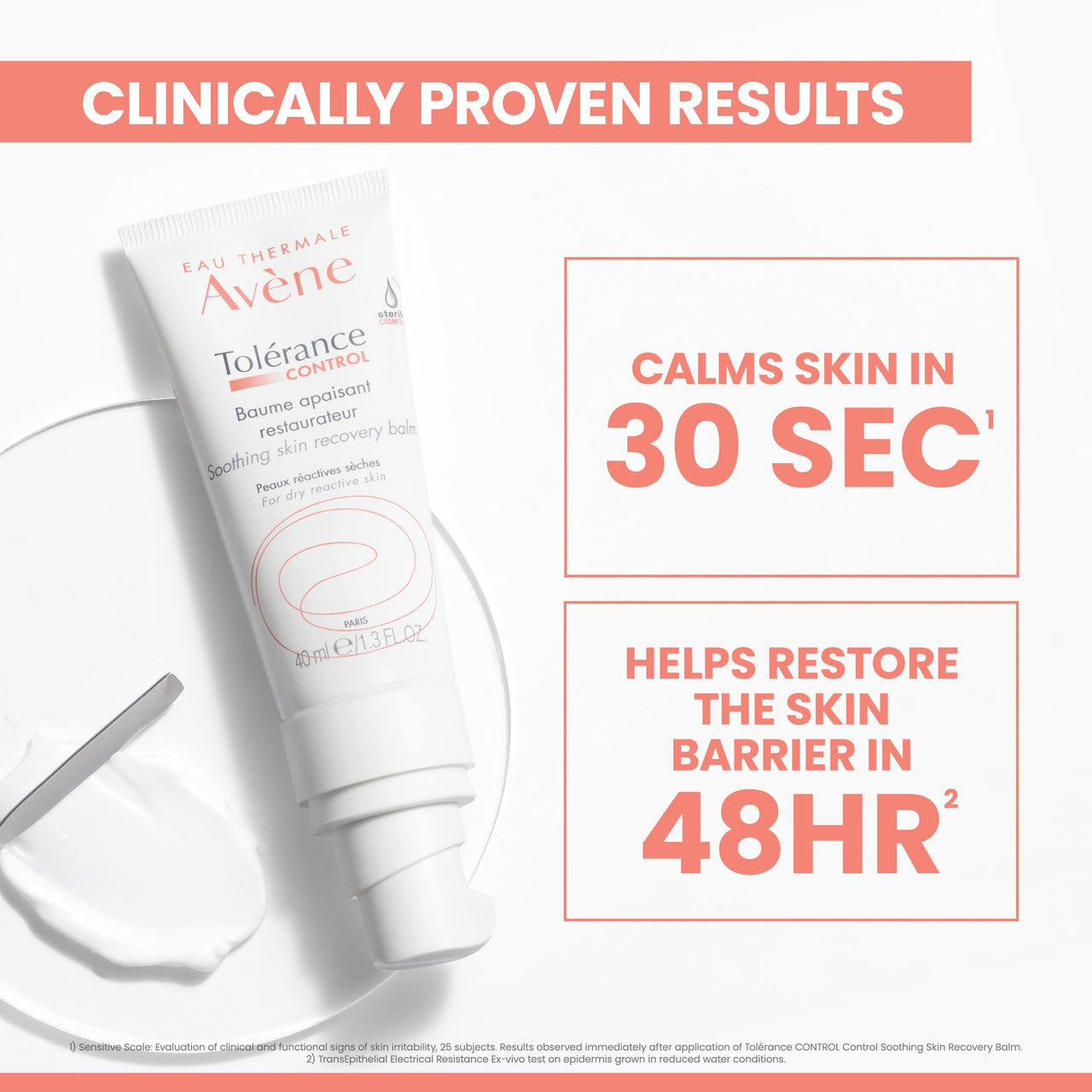 Avène Tolerance Control Soothing Skin Recovery Balm (previously Skin Recovery Cream Rich) New & Improved, Hypersensitive Dry Skin Moisturizer, No Preservative, Non-comedogenic, 1.3 Fl Oz