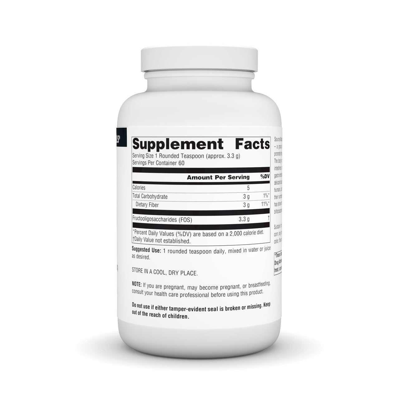 Source Naturals FOS Powder Dietary Supplement, Fructooligosaccharides Probiotic Enhancer - 200 Grams Powder