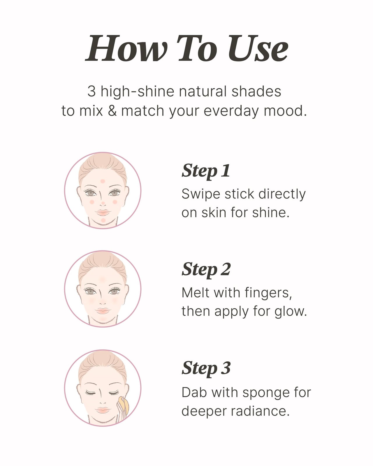 Glint Stick Highlighter (Rosy Moon, 0.24oz) - Multi-Use Illuminator Stick, Buildable & Blendable for Long-Lasting Natural Glow. Korean Makeup. Eyes, Cheeks, Nose, Lips.