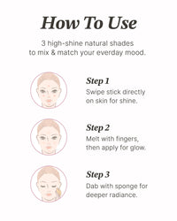 Thumbnail for Glint Stick Highlighter (Rosy Moon, 0.24oz) - Multi-Use Illuminator Stick, Buildable & Blendable for Long-Lasting Natural Glow. Korean Makeup. Eyes, Cheeks, Nose, Lips.