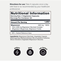 Thumbnail for Toniiq 3,000mg Ultra High Strength Magnesium Glycinate - 20% Purified to Contain 600mg of Elemental Magnesium - Chelated and Bioavailable Magnesium Supplement - 240 Veggie Capsules