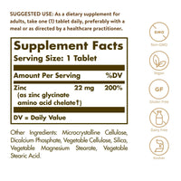 Thumbnail for Solgar Chelated Zinc, 100 Tablets - Zinc for Healthy Skin - Supports Cell Growth & DNA Formation - Exerts Antioxidant Activity - Supports A Healthy Immune System - Non GMO, Gluten Free - 100 Servings