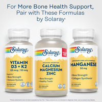 Thumbnail for SOLARAY Manganese Supplement 50 mg - Essential Trace Minerals - Advanced Trace Mineral Supplements for Bone Strength and Bone Health Support - Lab Verified, 60-Day Guarantee, 100 Servings, 100 VegCaps