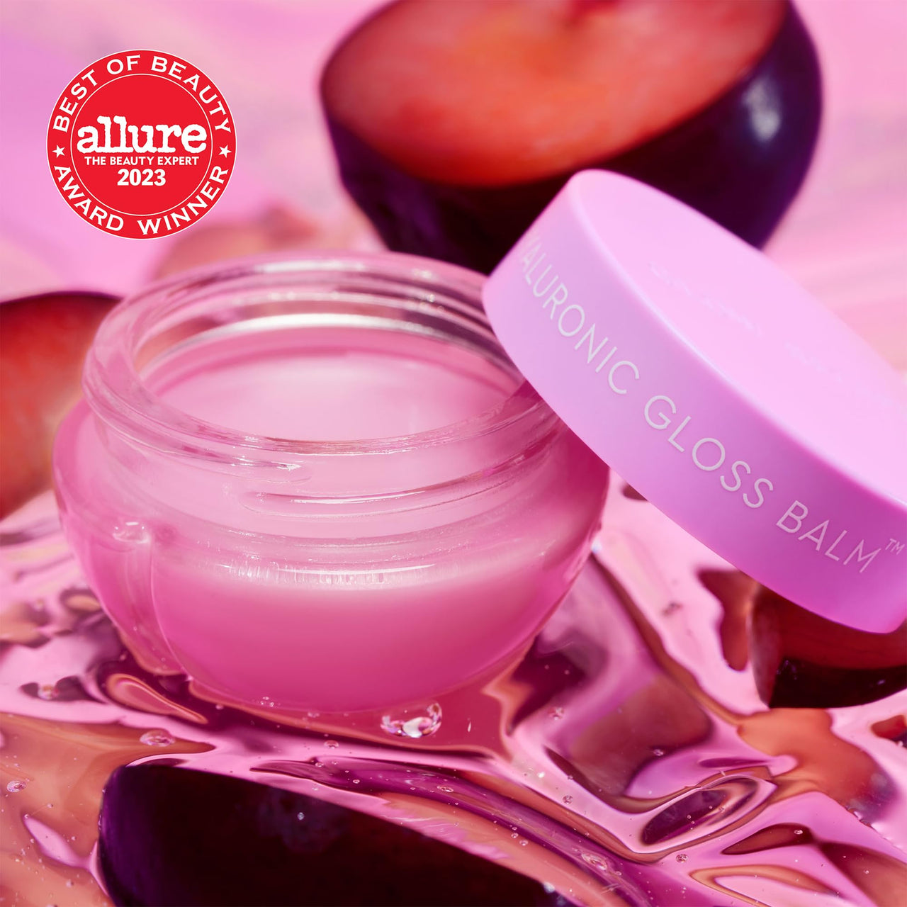 Glow Recipe Hyaluronic Acid Plumping Lip Balm for Women & Men - Clear, Hydrating High-Shine Gloss + Overnight Dry Lips Treatment for a Smooth, Fuller Look - Makeup Prep, Korean Skin Care, 15ml