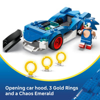 Thumbnail for LEGO Sonic The Hedgehog Sonic: Speedster Lightning Race Car Toy for Boys & Girls - Toy Building Set W/Minifigure for Kids & Gamers, Ages 7+ - Gift Idea for Birthdays - 77117