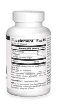 Thumbnail for Source Naturals D-Mannose, Potent Urinary Tract & Bladder Health Support*, 500mg - 120 Capsules