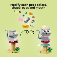 Thumbnail for LEGO Classic Creative Pets, Building Brick Animals Toy, Kids Build a Dog, Cat, Rabbit, Hamster and Bird, Gift for Animal-Loving Boys and Girls Aged 5 and Up, Great Build Together Toy, 11034