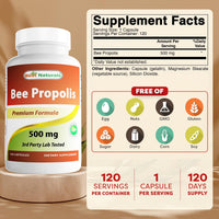Thumbnail for Best Naturals Bee Propolis 500 mg 120 Capsules