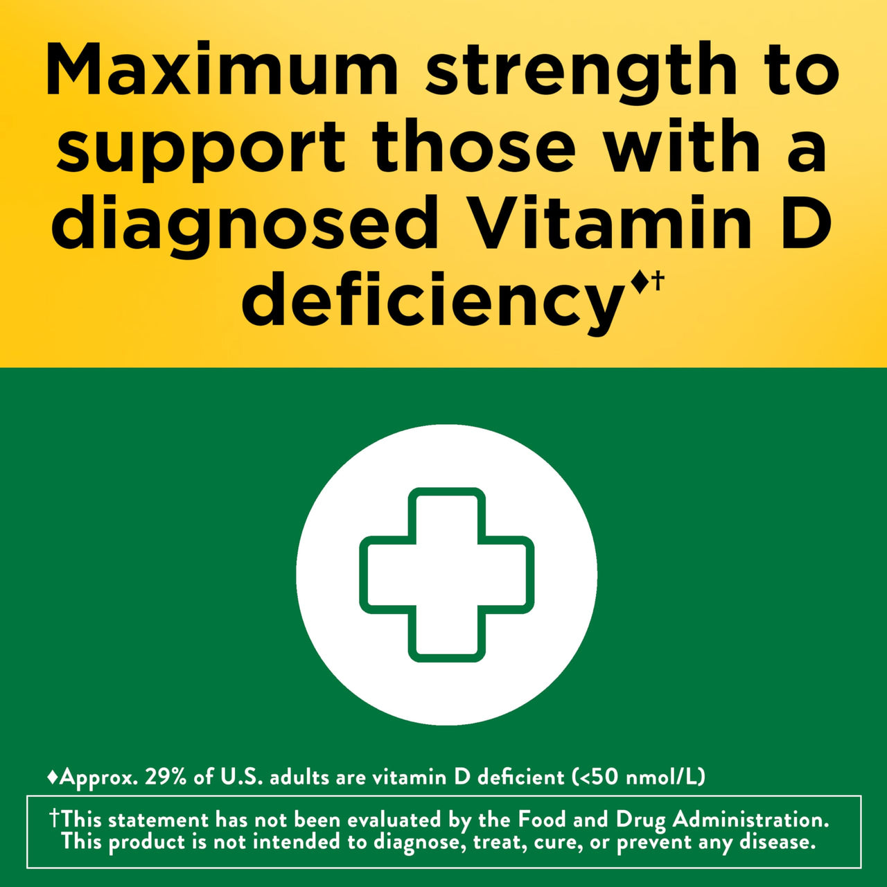 Nature Made Vitamin D3 10000 IU (250 mcg) Maximum Strength, Vitamin D Supplement for Bone and Immune Health Support, 60 Softgels, 60 Day Supply