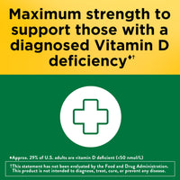 Thumbnail for Nature Made Vitamin D3 10000 IU (250 mcg) Maximum Strength, Vitamin D Supplement for Bone and Immune Health Support, 60 Softgels, 60 Day Supply