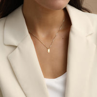 Thumbnail for Initial Necklaces for Women 14K Gold Plated Letter Necklace Dainty Name Pendant Necklace Personalized Christmas Gifts for Women Trendy Gold Jewelry