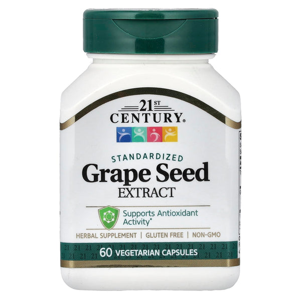 21st Century Grape Seed Extract Veg Capsules, 60 Count (21378)