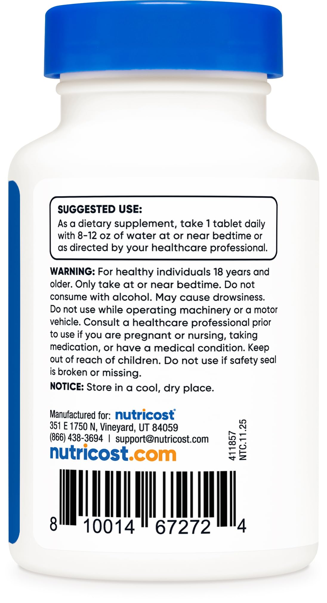 Nutricost Melatonin 5mg, 240 Tablets - 5mg Per Serving, Non-GMO, Gluten Free