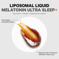 Thumbnail for Codeage Liposomal Ultra Sleep + Liquid Melatonin Supplement for Adults, Vitamin E, Phospholipid Complex, Phosphatidylcholine, Vegan Chocolate Smoothie Drops, Non-GMO, No Sugar, 45+ Servings, 8 fl oz
