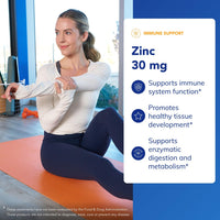 Thumbnail for Pure Encapsulations Zinc 30 mg - Supplement for Immune System Support, Growth and Development, and Wound Healing* - with Zinc Picolinate 30 mg - 180 Capsules