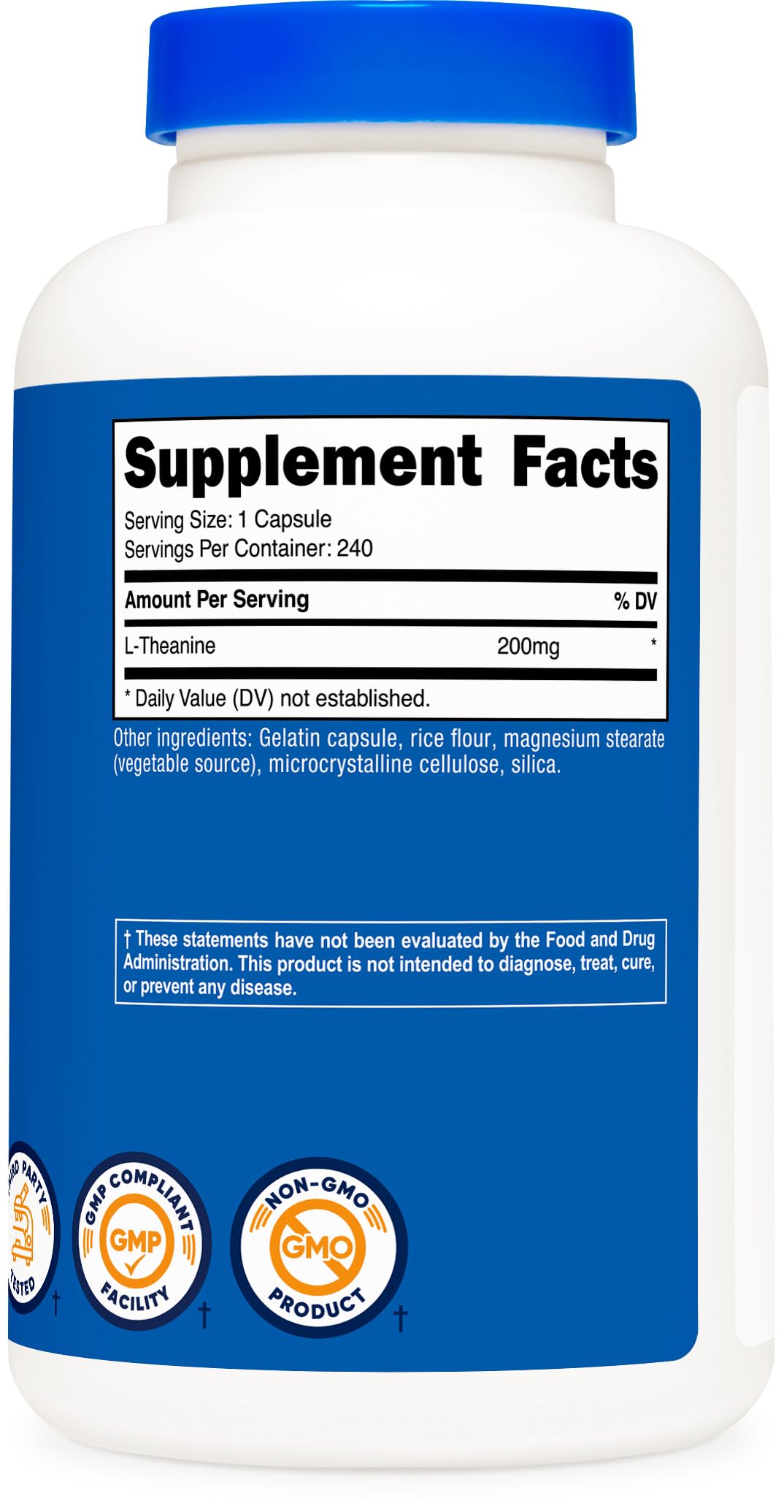 Nutricost L-Theanine 200mg, 240 Capsules - Double Strength