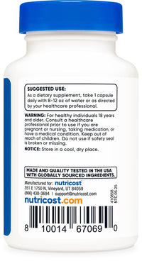 Thumbnail for Nutricost Tudca 500mg, 30 Capsules (Tauroursodeoxycholic Acid) - Premium Quality, Gluten Free