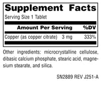 Thumbnail for Source Naurals Copper, Supports Energy, Cognition, and Immune Health*, 3 mg - 120 Tablets