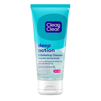 Thumbnail for Clean & Clear Deep Action Exfoliating Facial Cleanser, Scrub & Face Wash, Pro-Vitamin B5, Lactic & Glycolic Acids, Oil-Free Gentle Daily Exfoliator for Soft, Smooth, Hydrated Skin, Vegan, 7 Fl Oz Tube