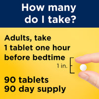 Thumbnail for Nature Made Melatonin 5mg Tablets Extra Strength, 100% Drug Free Sleep Aid for Adults, 90 Tablets, 90 Day Supply