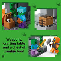 Thumbnail for LEGO Minecraft Zombie Dungeon Building & Pretend Play Toy for Boys & Girls - Video Game Playset & Toy Figures for Kids, Ages 8+ - W/Wandering Wastelands Minifigure - Gift Idea for Birthdays - 21587