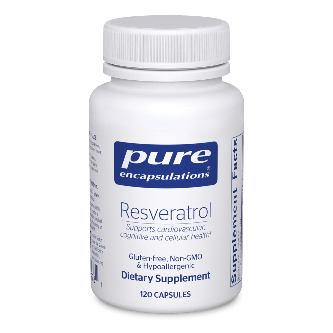 Pure Encapsulations Resveratrol - Cardiovascular, Cellular Health & Memory Support* - 40 mg Trans-Resveratrol - Antioxidants Supplement - Gluten Free & Non-GMO - 120 Capsules