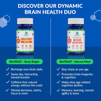 Thumbnail for BioTrust Brain Bright - Daily Nootropic Boost for Focus, Concentration, Mental Clarity - Caffeine Free Nootropics Brain Support Supplement - Thai Ginger, Ginkgo, Folate, L-Theanine - 30 Servings