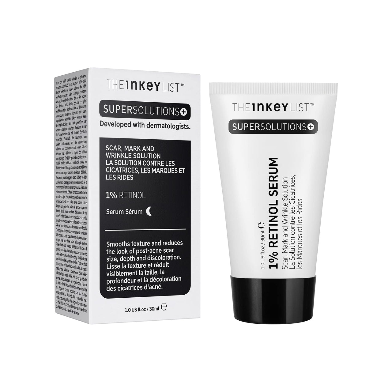 The INKEY List SuperSolutions 1% Retinol Serum for Face and Neck, Helps with Scar, Wrinkle and Skin Tone Appearance for Healthy-Looking Skin, 1.01 fl oz