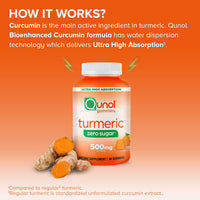 Thumbnail for Qunol Zero Sugar Turmeric Gummies, Gummy with 500mg Turmeric Curcumin, Joint Support Supplement, Ultra High Absorption Turmeric Curcumin, Vegetarian, Gluten Free, 90 Count