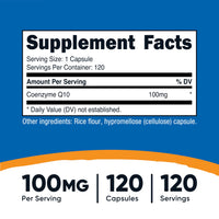 Thumbnail for Nutricost CoQ10 100mg, 120 Vegetarian Capsules, 120 Servings - High Absorption, Vegetarian, Non-GMO, Coenzyme Q10