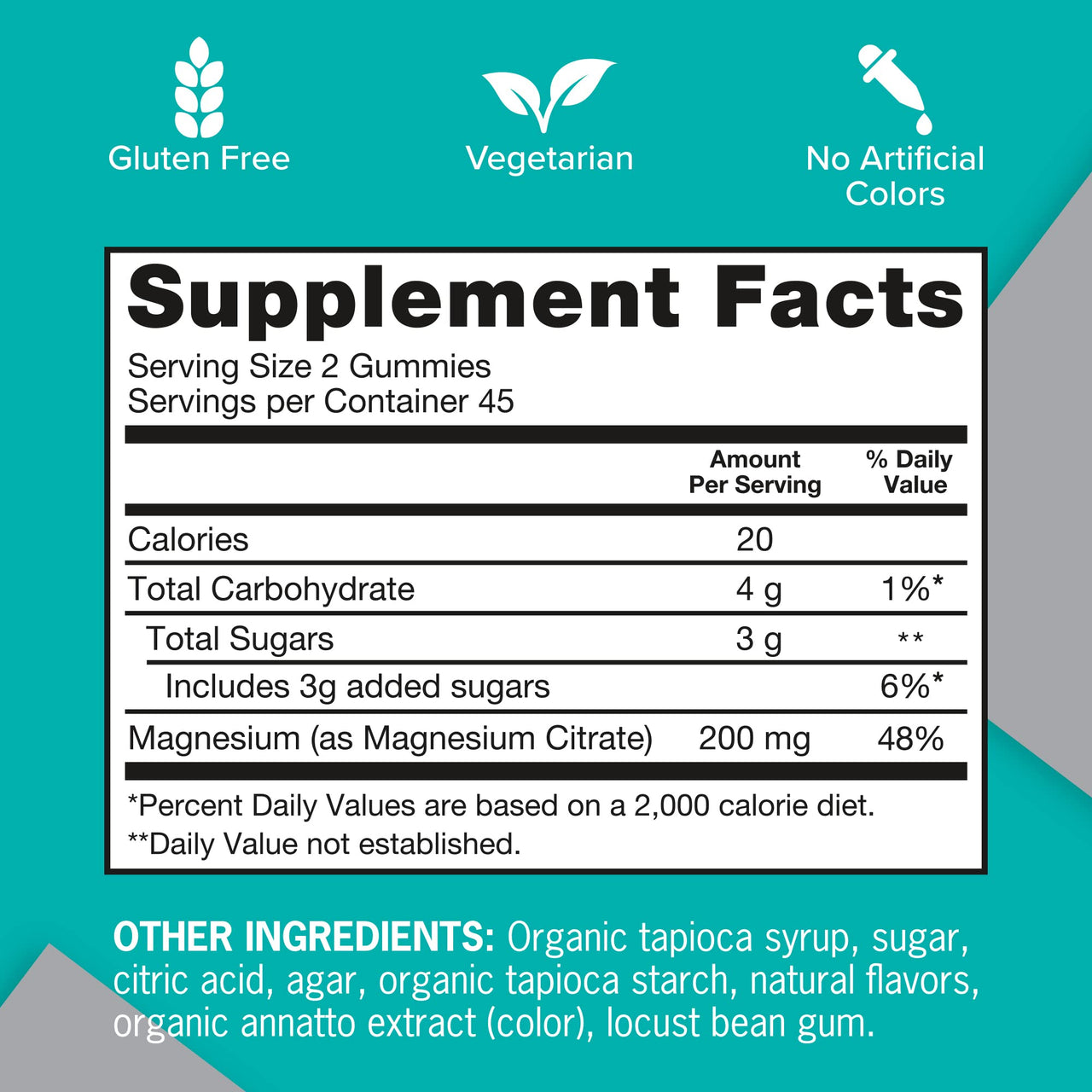 Qunol Magnesium Gummies for Adults, 200mg Elemental Magnesium (from 1,750mg Magnesium Citrate), High Absorption Magnesium Supplement, Supports Nerve, Bone and Muscle Health, Vegetarian, 90 CountQunol Magnesium Gummies for Adults, 200mg Elemental Magnesium